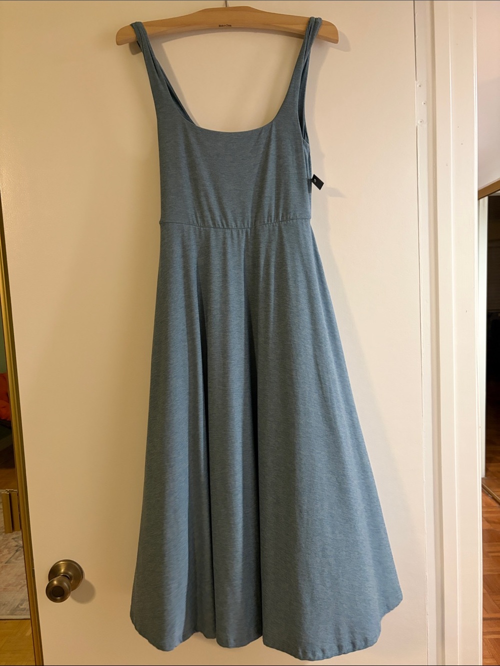 Beyond Yoga Steel Blue Midi Dress